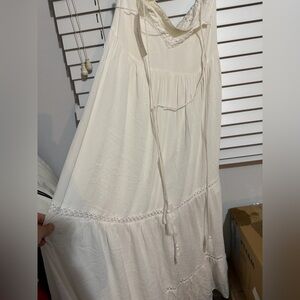 Francesca's Collections White Lace Detail Dress